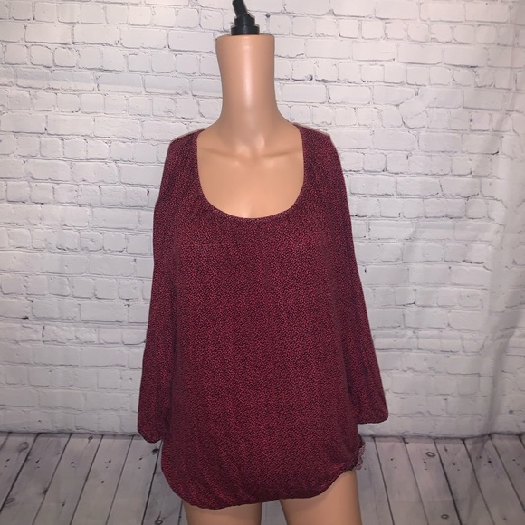 MICHAEL Michael Kors Tops - MICHAEL Michael Kors Dark Red Shirt size M